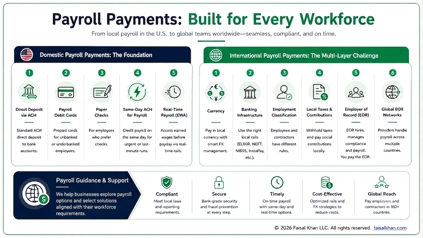 Payroll Payments Built for Every Workforce - Faisal Khan LLC